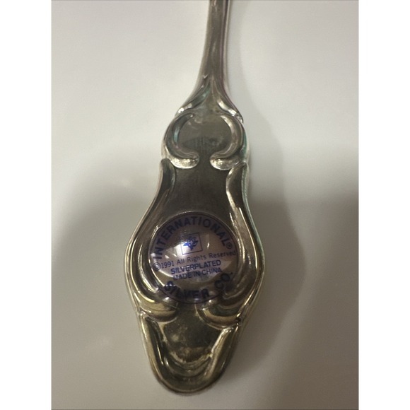 Wm Rogers Silver Plated Merry Christmas Pie Cake Server Serving Trowel Vtg 1996 - Picture 3 of 3